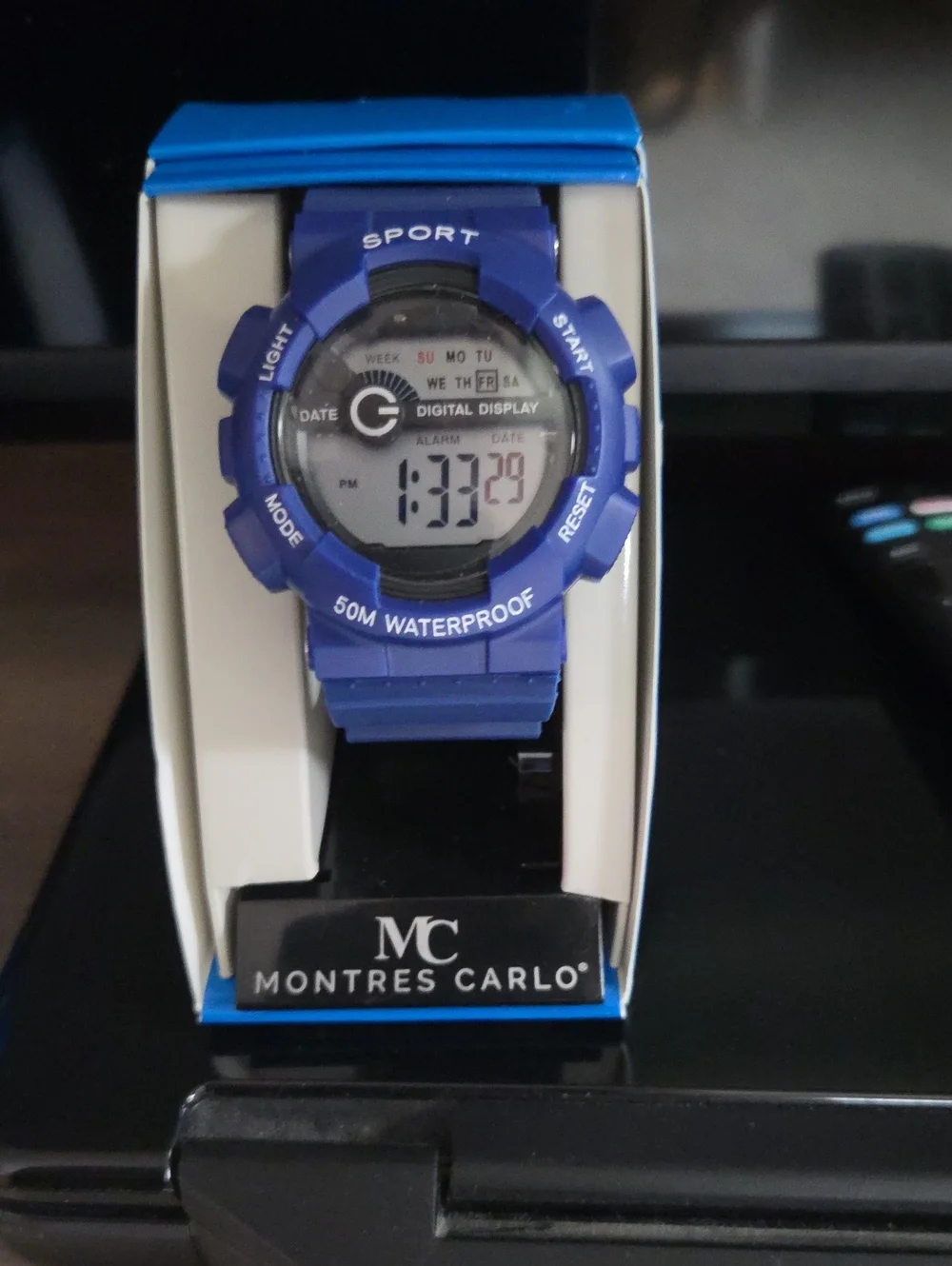 Blue Digital Sport Watch - Waterproof